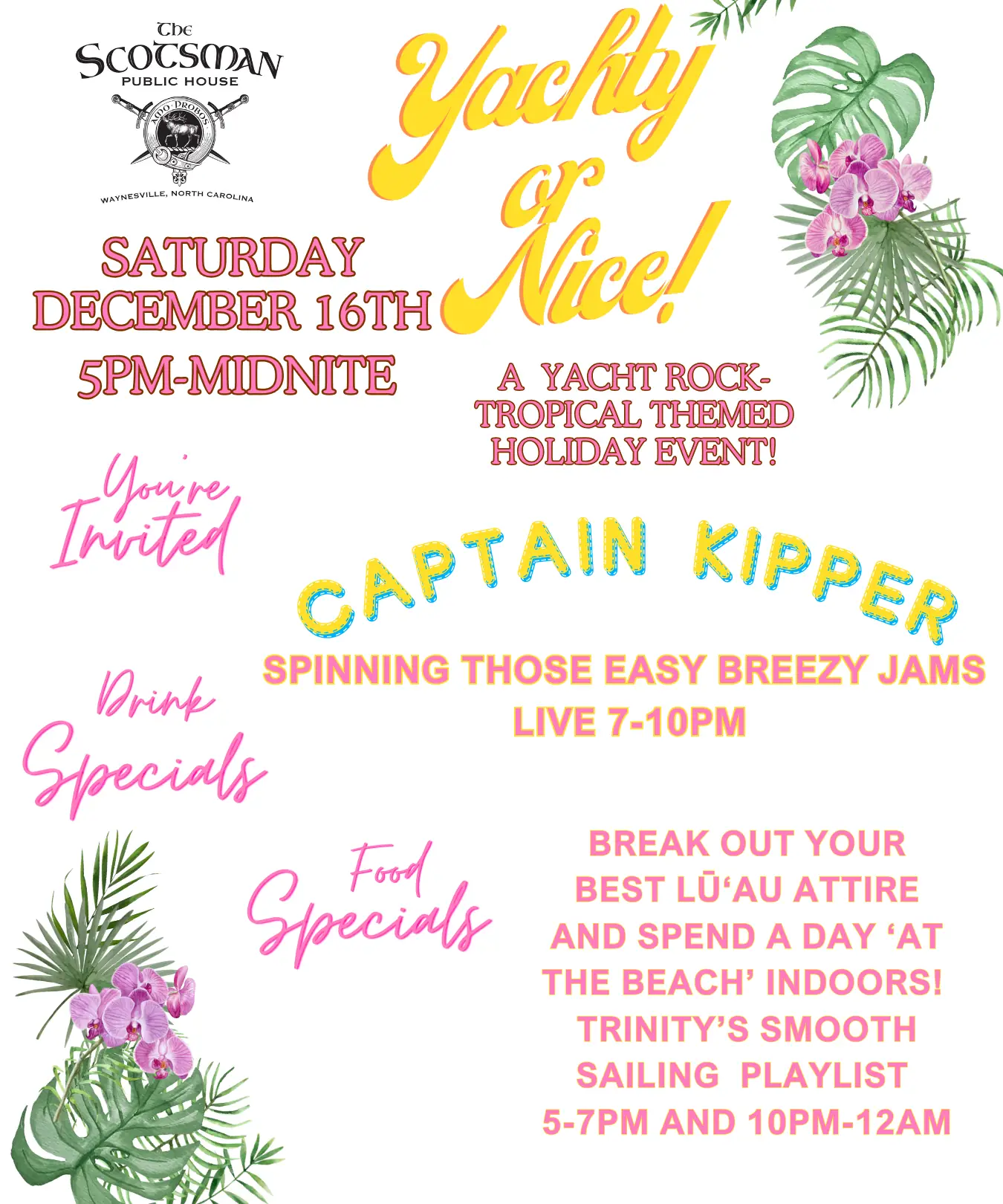 Yachty or Nice Event Poster